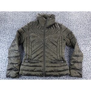 BERNARDO Olive Metallic Puffer Jacket SZ S Packable